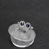 Blue Crystal Cone Cufflinks Men Classic Brand Blue Prismatic Cuff Button Designer High Quality Men's Shirt Taper Cuff Links